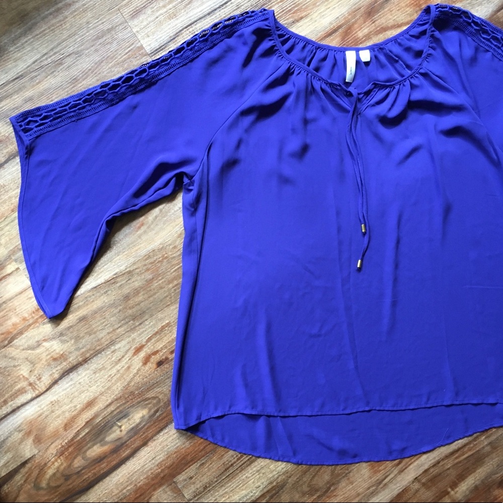 Colbalt Peasant Top Size 2X